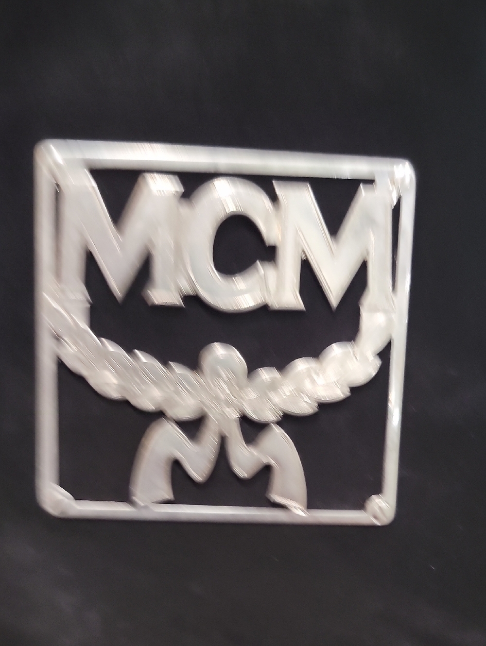 MCM Italy Metal Logo Black Leather - Picture 5 of 15